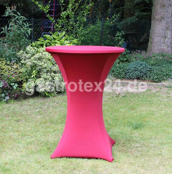"Tokio Premium" - Stretch-Stehtischhusse - 80-85 cm rund - Farbe: bordeaux